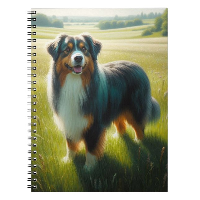 Caderno Espiral Pastor Australiano (Frente)