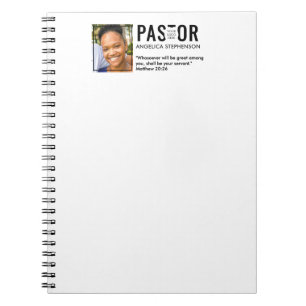 Caderno Espiral Pastor da Igreja de Foto Moderna