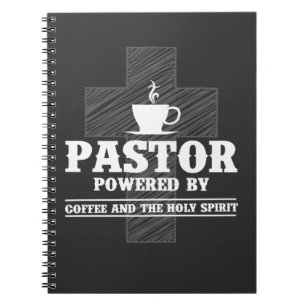 Caderno Espiral Pastor Preacher Café Lover Sacro Espírito Cafeei