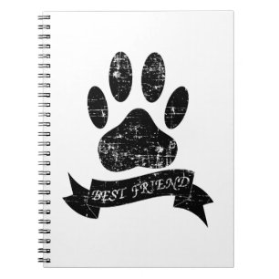Caderno Espiral Pata De Cachorro Com Fita