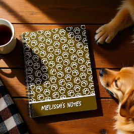 Caderno Espiral Patas-Cachorro marrom espiral personalizada
