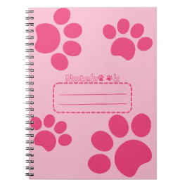 Caderno Espiral Patas de gato rosa notebook