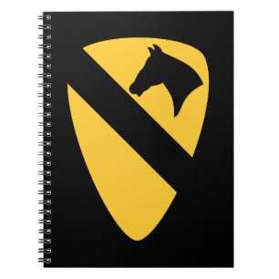 Caderno Espiral Patch Patriótico da Divisão de Cavalaria de 1rua