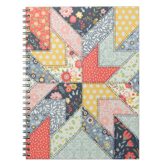 Caderno Espiral Patchwork Floral: Vintage Ornament