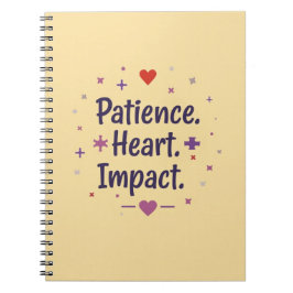 Caderno Espiral Patience. Heart. Impact. – Special Ed Teacher