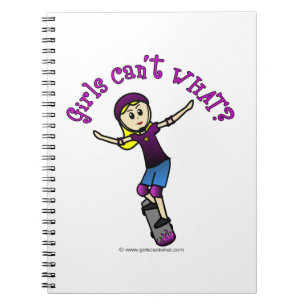 Caderno Espiral Patinador de Garota Leve com Capacete