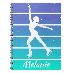 Caderno Espiral "Patinagem na figura", nome personalizado para pat