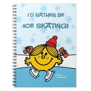 Caderno Espiral Patinagem no gelo pequeno da senhorita Luz do sol