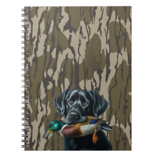 Caderno Espiral Pato caçando Labrador Retriever Bottomland Camo