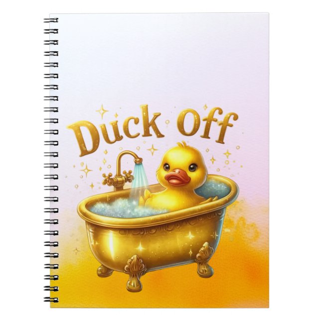 Caderno Espiral Pato de Banho Divertido (Frente)