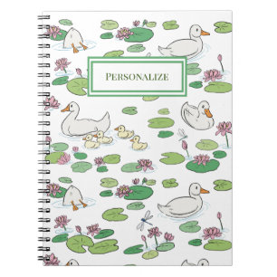 Caderno Espiral Pato e Lily Pads Notebook Espiral