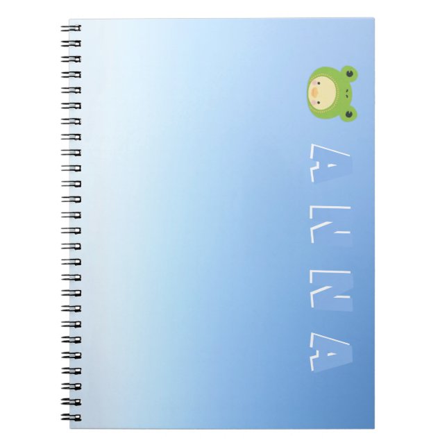 Caderno Espiral Pato fofo personalizado (Frente)