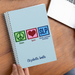 Caderno Espiral Patologia da língua do discurso do amor da paz