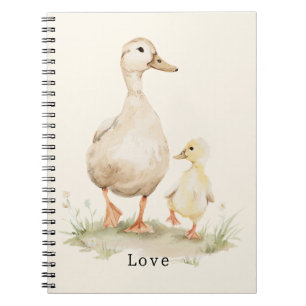 Caderno Espiral Patos Bebês de Mãe Amarela