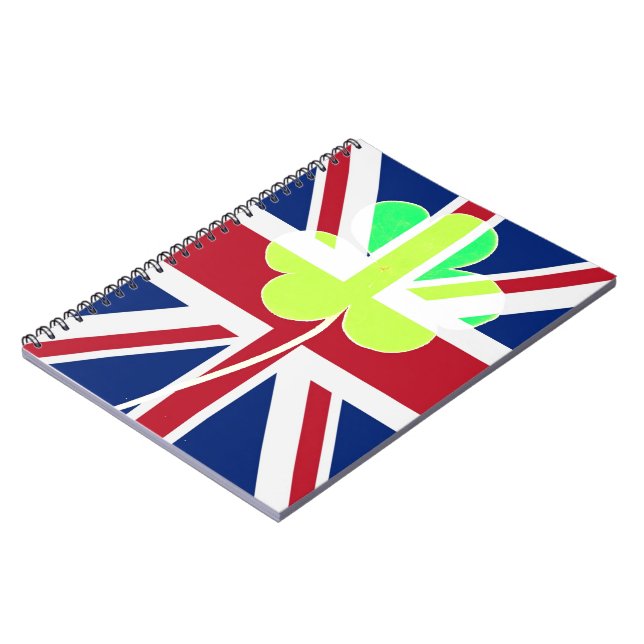 Caderno Espiral Patrick Shamrock Clover UK Flag (Left Side)