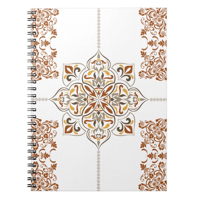 Caderno Espiral Patrimônio Oriental - Notebook Ornamental Clássico (Frente)