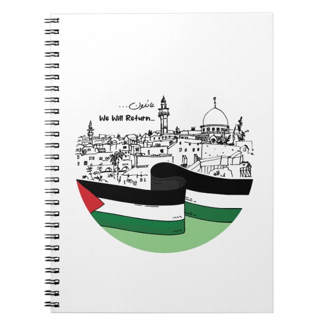 Caderno Espiral Patrimônio Palestiniano e Esperança: Voltaremos (Frente)