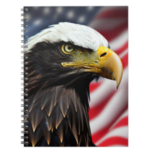 Caderno Espiral Pátrio/Águia/Americano/EUA 