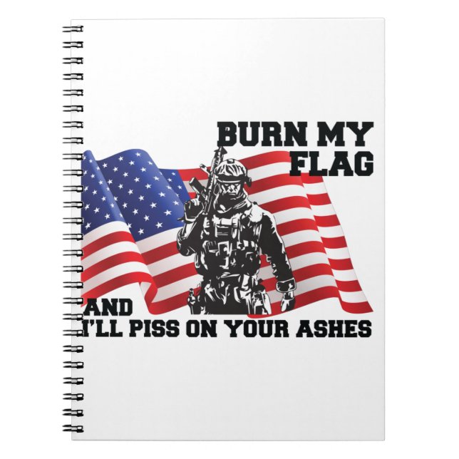 Caderno Espiral Patriota Americano (Frente)