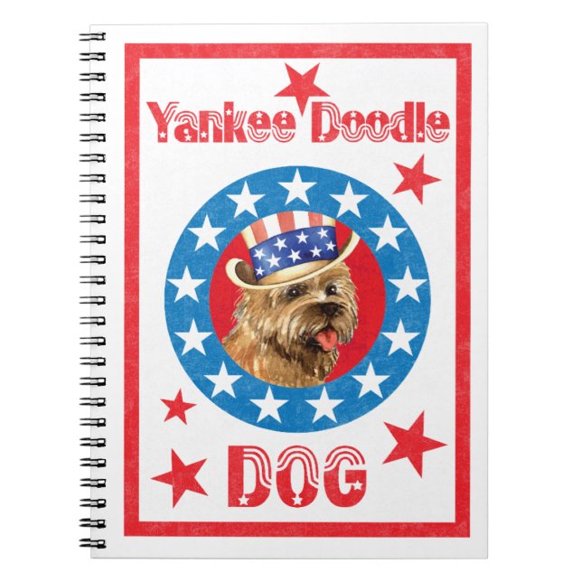 Caderno Espiral Patriotic Cairn Terrier (Frente)
