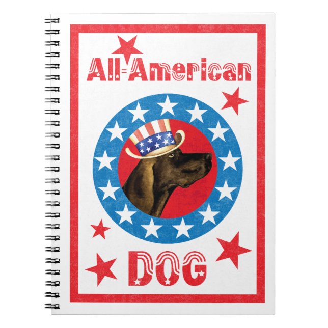 Caderno Espiral Patriotic Plott Hound (Frente)