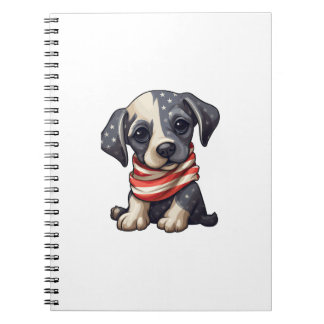 Caderno Espiral Patriotic Puppy - Style 11