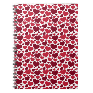 Caderno Espiral Pattern/Red Hearts