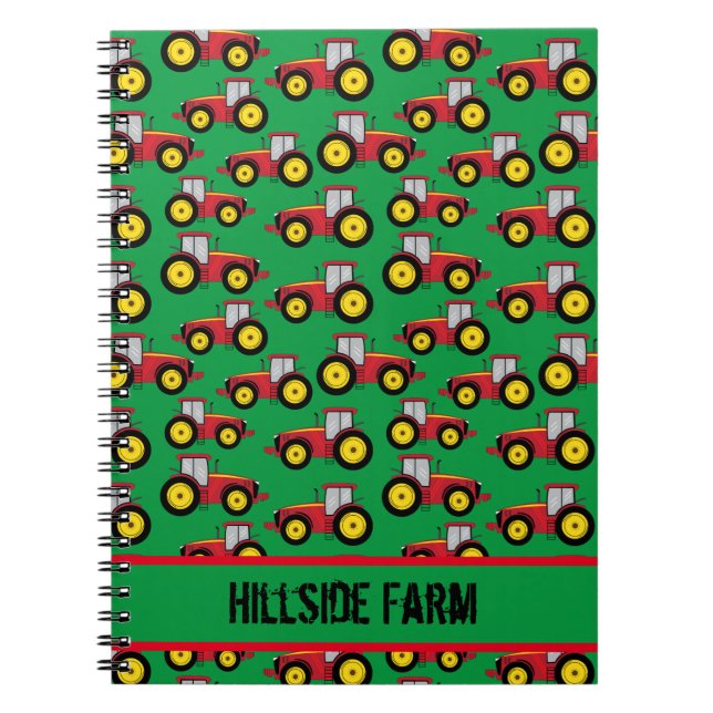 Caderno Espiral Patterno de campo para o cultivo de plantas agríco (Frente)