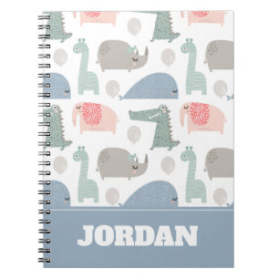 Caderno Espiral Patterno De Carroçaria Engraçado Com Rosto Engraça