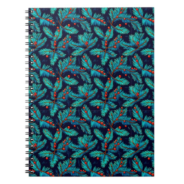 Caderno Espiral Patterno do Fir de Natal- 82397 (Frente)