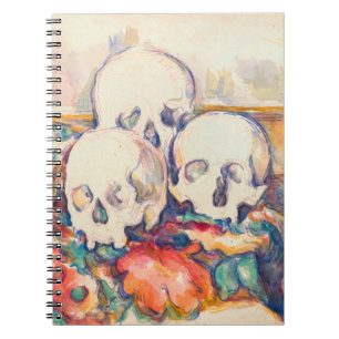 Caderno Espiral Paul Cezanne - Os Três Crânios Aquarela