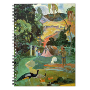 Caderno Espiral Paul Gauguin Matamoe ou Paisagem com Peacocks