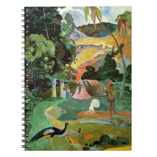 Caderno Espiral Paul Gauguin| Matamoe ou Paisagem com Peacocks (Frente)