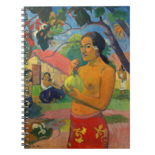 Caderno Espiral Paul Gauguin - Mulher segurando uma Fruta