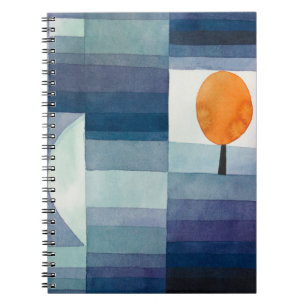 Caderno Espiral Paul Klee Precursor do Outono Azul Moderno Abstrat