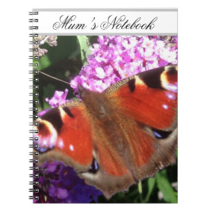 Caderno Espiral Pavão-Borboleta e     BuddleiaNotebook