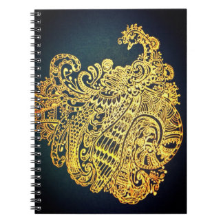 Caderno Espiral Pavão de Paisley