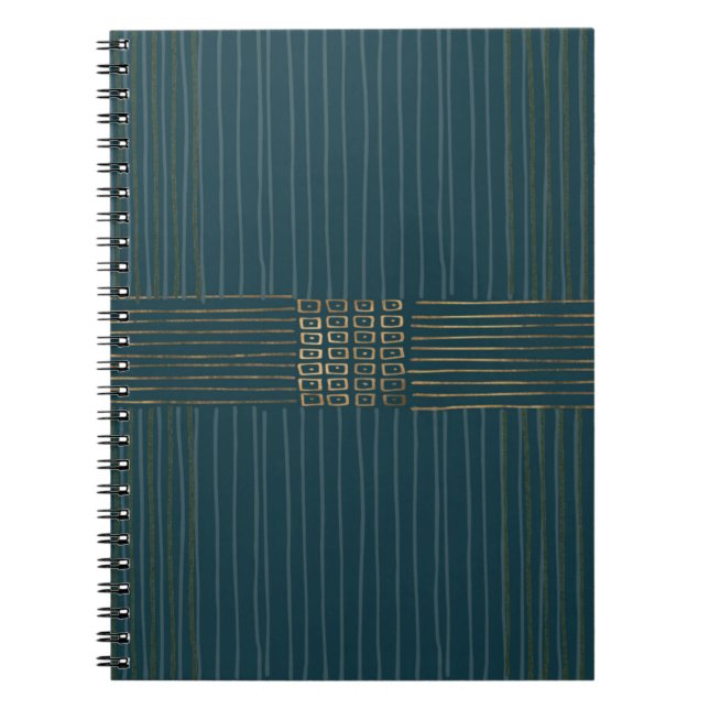 Caderno Espiral Pavão dourado (Frente)