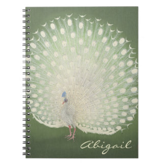 Caderno Espiral Pavão japonês das belas artes | do vintage