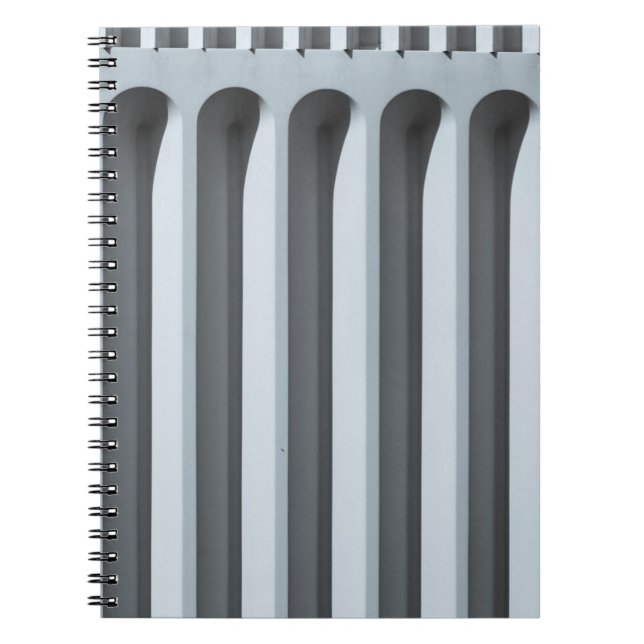 Caderno Espiral Pavimento de betão branco (Frente)