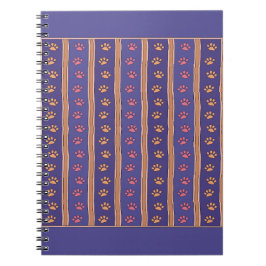 Caderno Espiral Pawprint Pattern