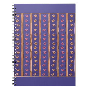 Caderno Espiral Pawprint Pattern