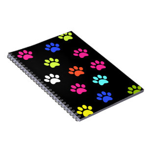 Caderno Espiral Pawprints colorido