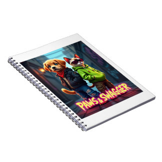 Caderno Espiral Paws & Swagger™ Fofo Inspirado em Animais de Estim
