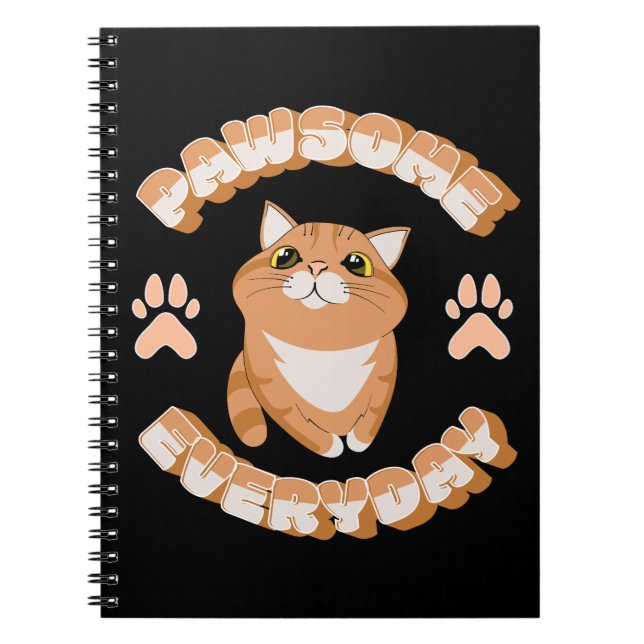 Caderno Espiral Pawsome todos os dias (Frente)