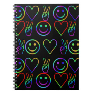 CADERNO ESPIRAL PAZ, AMOR E FELICIDADE