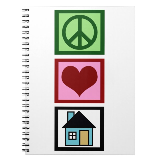 Caderno Espiral Paz Amor Imobiliário (Frente)