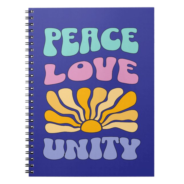 Caderno Espiral Paz e Amor Unidade (Frente)
