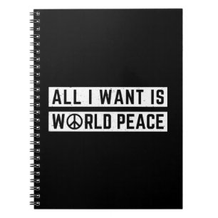 Caderno Espiral Paz mundial