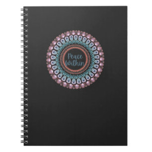 Caderno Espiral Paz No Pastel Mandala